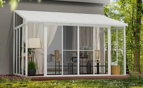 Tuinkamer Veranda Sanremo Palram - Canopia 3 x 4,25 m wit