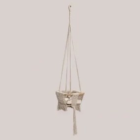 Sergy Macramé hangende mand Beige – crème - Sklum
