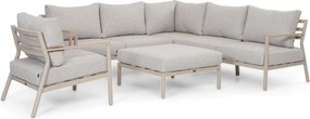 Hoek loungeset 6 personen Aluminium Taupe  Lifestyle Garden Furniture Verano