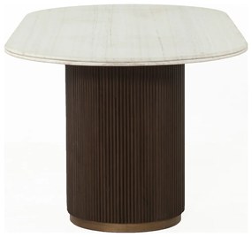 Richmond Interiors Mayfield Ovale Eettafel Marmer 210 Cm - 210 X 100cm.