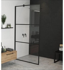 Riho Grid Gb400 inloopdouche 90x200cm met zwarte profielen 6mm