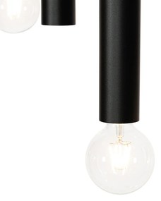 Eettafel / Eetkamer Design hanglamp zwart ovaal 7-lichts - Tuba Design E27 Binnenverlichting Lamp