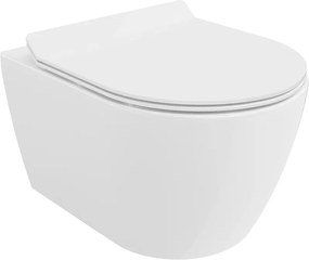 Mexen Carmen wc-pot Rimless met zacht sluitende slim zitting, duroplast, wit glans - 30880100
