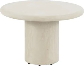 4 Seasons Outdoor Hampton mortex loungetafel met rond blad Ø 60 cm Loungetafel   beige weerbestendig