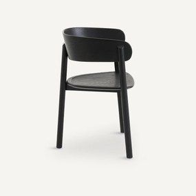 Tafelfauteuil in gebeitst eikenhout, Marais, E. Gallina