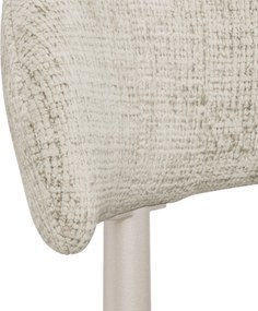 IRIS Beige (stof Juto 4) / grijs-beige frame (kashmir) – MODERNE GESTOFFEERDE STOEL VOOR WOONKAMER/EETKAMER BOHO