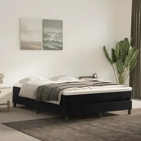 vidaXL Boxspringframe fluweel zwart 140x200 cm