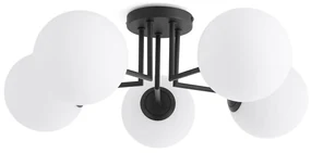 Plafondlamp in metaal en opaline glas, Atea