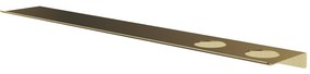 Hotbath &More planchet 80cm met twee uitsparingen voor een zeepdispenser of beker messing geborsteld PVD