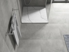Mexen Hugo vierkante SMC-douchebak 90 x 90 cm, witte steen - 42159090