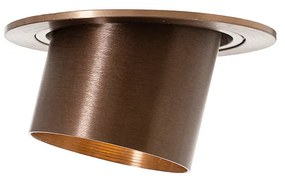 Set van 6 Moderne inbouwspot donkerbrons rond kantelbaar - Installa