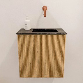 Mondiaz Joya DLux 40cm toiletmeubel oak met wastafel faye rechts zonder kraangat lava