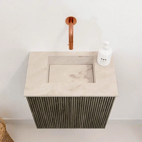 Mondiaz Joya DLux 40cm toiletmeubel shadow met wastafel faye midden zonder kraangat frappe