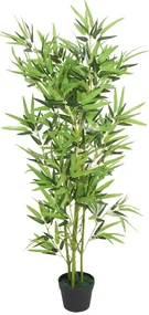 vidaXL Kunstplant met pot bamboe 120 cm groen
