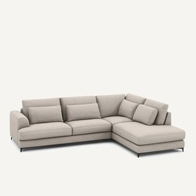 Omvormbare hoekbank rechts, in viscose linnen, Marsile