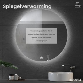 Boogspiegel met LED-verlichting G9