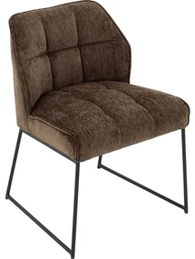 Goossens Eetkamerstoel Ronnie roze stof leuning, elegant chic