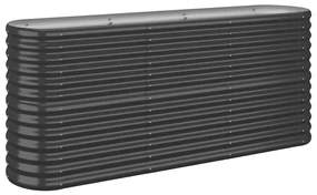 vidaXL Plantenbak 152x40x68 cm gepoedercoat staal antracietkleurig