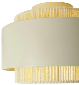 Moderne plafondlamp beige met goud - Kora