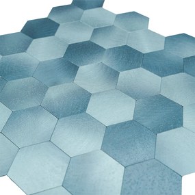 Zelfklevende Mozaïektegels Metaal | Hexagon Blauw | 28,8×29,2 cm | Keuken, Bad &amp; WC