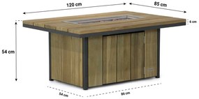 Lounge Tuinbank  4-delig Aluminium/wicker Grijs-antraciet Santika Furniture Santika Salviano/Seaside lounge