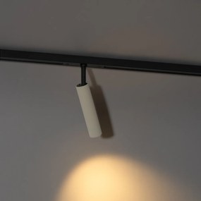 Moderne spot beige met zwart voor railsysteem 1-fase - Slimline Uzzy