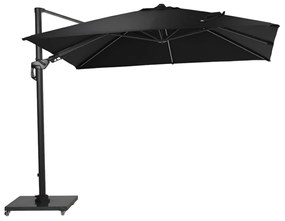 Garden Impressions Hawaii Lumen LED zweefparasol 300x300 -donker grijs - zwart