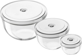 ZWILLING Fresh & Save BOWLS Vacuümkommen set S/M/L / 6-delig, Glas, transparant-wit - Fresh & Save BOWLS - ZWILLING