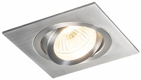 Smart inbouwspot staal incl. WiFi GU10 kantelbaar - Lock 1 Modern GU10 vierkant Binnenverlichting Lamp