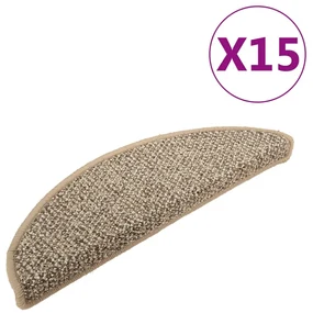 vidaXL Trapmatten 15 st 56x20 cm bruin