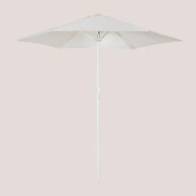 Parasol In Stof En Aluminium (ø235 Cm) Jaden Gardenia Wit - Sklum