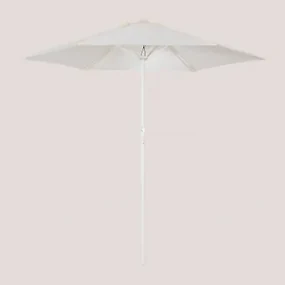 Parasol In Stof En Aluminium (ø235 Cm) Jaden Gardenia Wit - Sklum