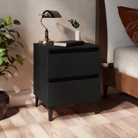 vidaXL Nachtkastjes 2 st 40x35x50 cm bewerkt hout zwart