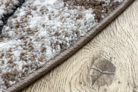 Tapijt modern COZY 8872 Rond ,  Wall, geometrisch , drieho  - Structureel,  twee poolhoogte , bruin