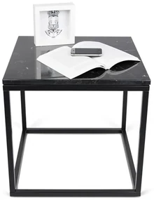 TemaHome Prairie Zwart Marmeren Tafeltje Met Zwart - 50 X 50cm.