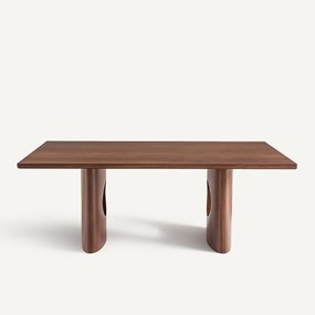 Rechthoekig tafelblad in notenfineer, lengte 200 cm, RECTO