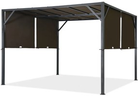Santorini 4 x 4m bruin Garden Point metalen terraspergola