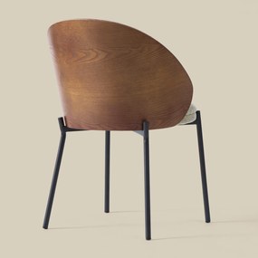 Eetkamerstoel Met Walnoot Rugleuning