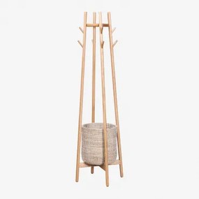 Staande Kapstok Van Eikenhout Maddie Natuurlijk Hout - Sklum