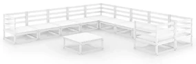 vidaXL 11-delige Loungeset massief grenenhout