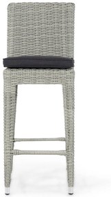 Garden Collections York Barchair New Grey Wicker Grijs