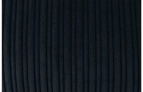 Goossens Bank Ravenia zwart, stof, 2-zits, stijlvol landelijk met ligelement rechts