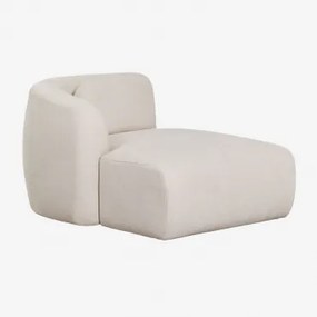 Linker Chaise Longue Module Voor Modulaire Bank In Chenille Coquette Chenille Crèmebeige - Sklum