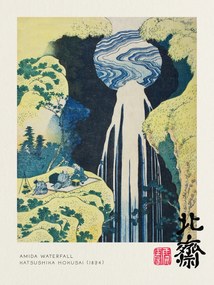 Kunstdruk Amida Waterfall (Waterfalls of Japan) - Katsushika Hokusai, (30 x 40 cm)