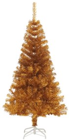 vidaXL Kunstkerstboom met standaard 120 cm PET goudkleurig