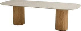 Bosco dining tuintafel 240x105xH75 cm keramiek sabbia panna rustic teak Taste 4SO