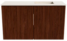 Mondiaz Joya DLux 70cm toiletmeubel ruby met wastafel faye rechts 1 kraangat meli