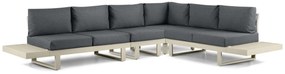 Hoek loungeset 6 personen Aluminium Taupe Lifestyle Garden Furniture Lorenzo