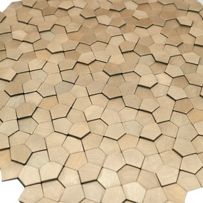 Zelfklevende Mozaïektegels Metaal | Pentagon 3D Champagne | 28,2×28,2 cm | Keuken, Bad &amp; WC