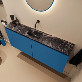 Mondiaz Ture DLux toiletmeubel 120cm jeans met wastafel lava midden zonder kraangat